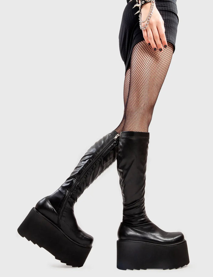 Lamoda FYI Chunky Platform Knee High Boots