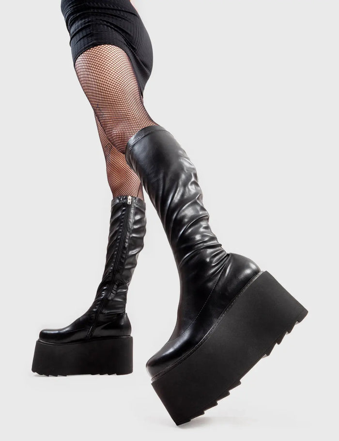 Lamoda FYI Chunky Platform Knee High Boots