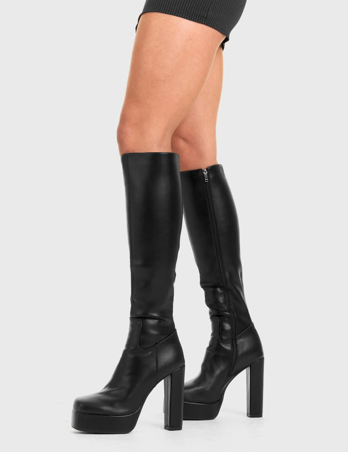 lamoda Game Player Platform Knee High Boots