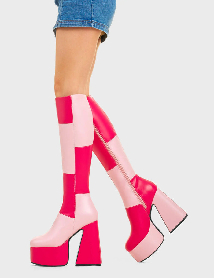 Lamoda Gemini Platform Knee High Boots