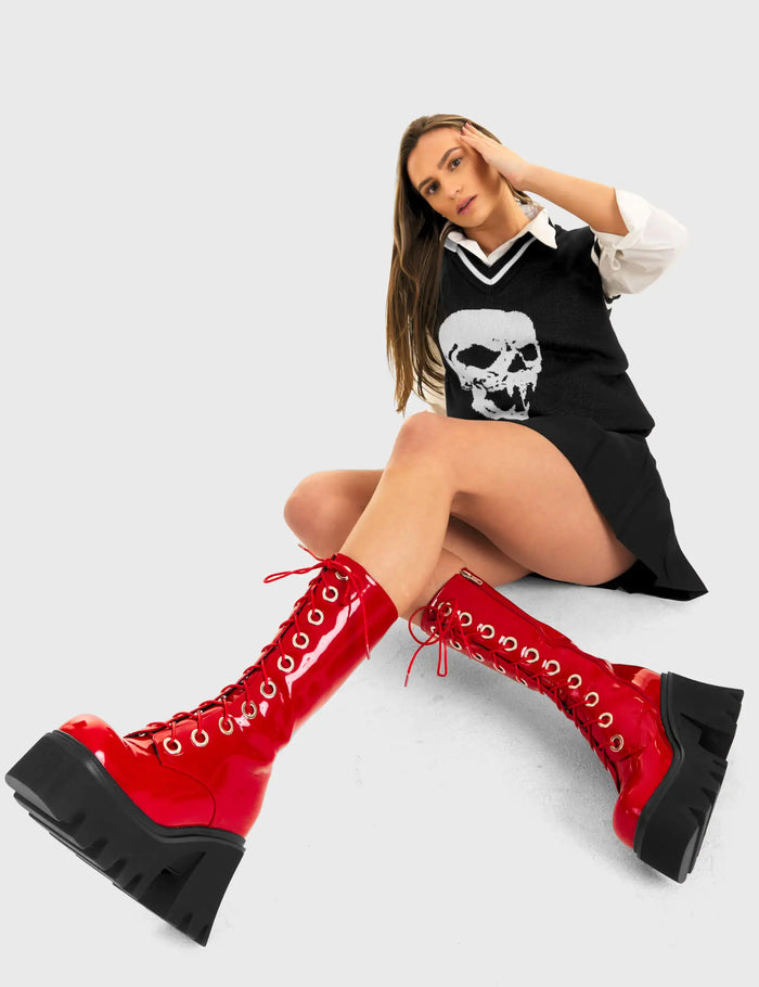 Lamoda Get Paid Chunky Platform Calf Boots