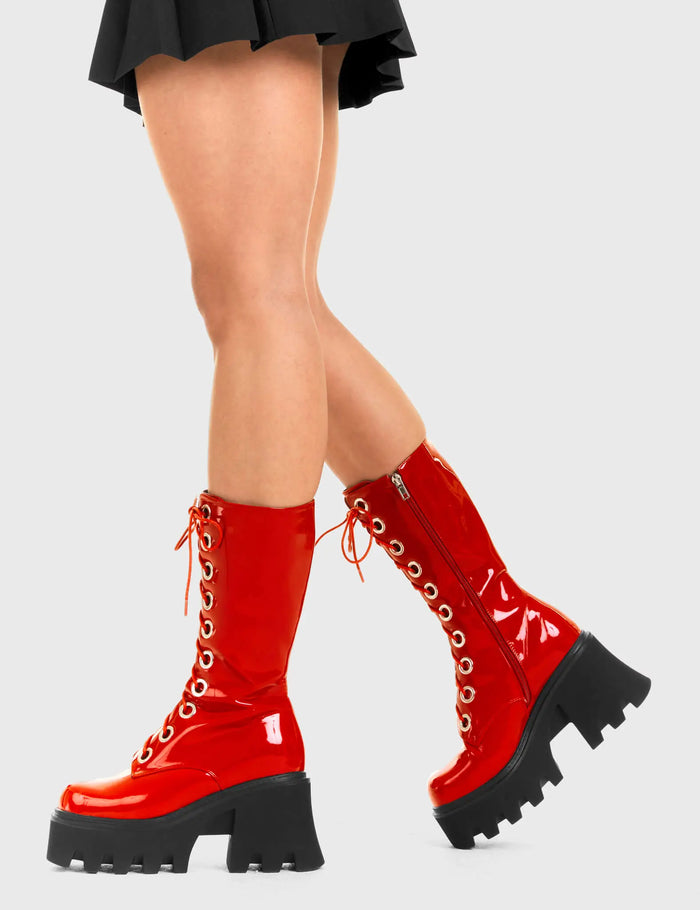 Lamoda Get Paid Chunky Platform Calf Boots