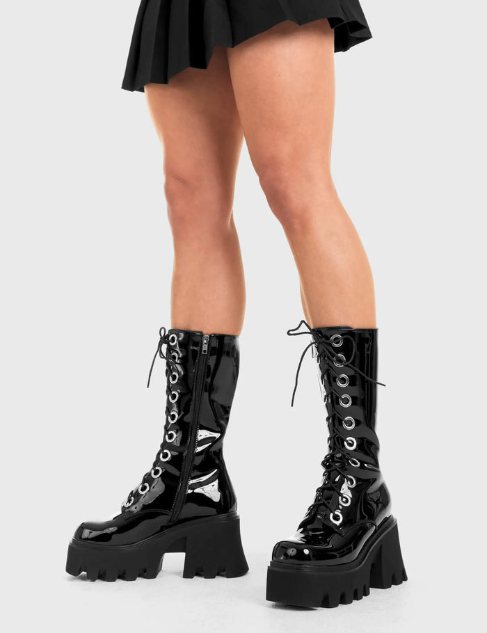 Lamoda Get Paid Chunky Platform Calf Boots