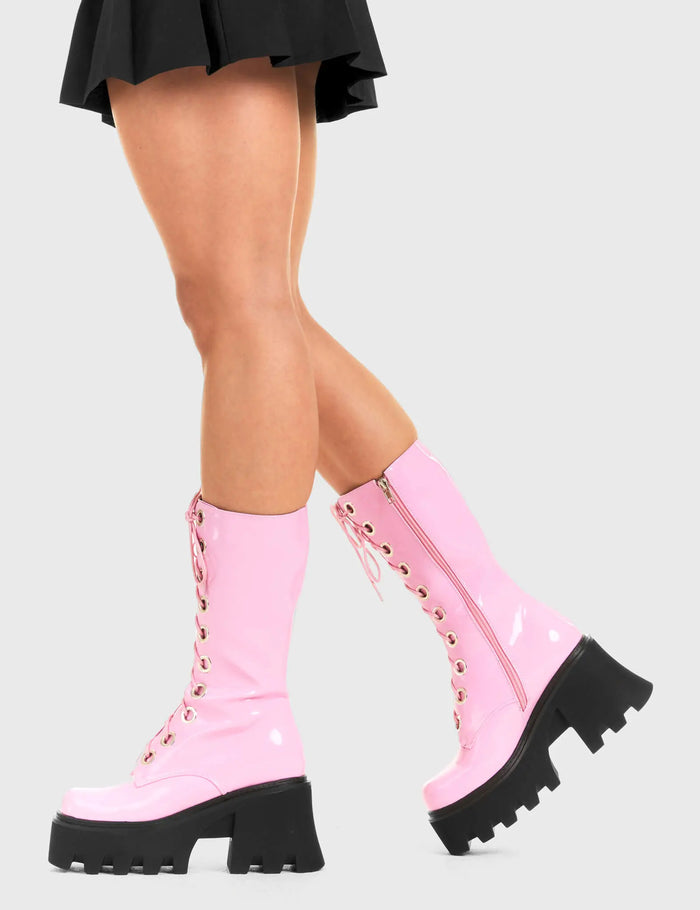 Lamoda Get Paid Chunky Platform Calf Boots