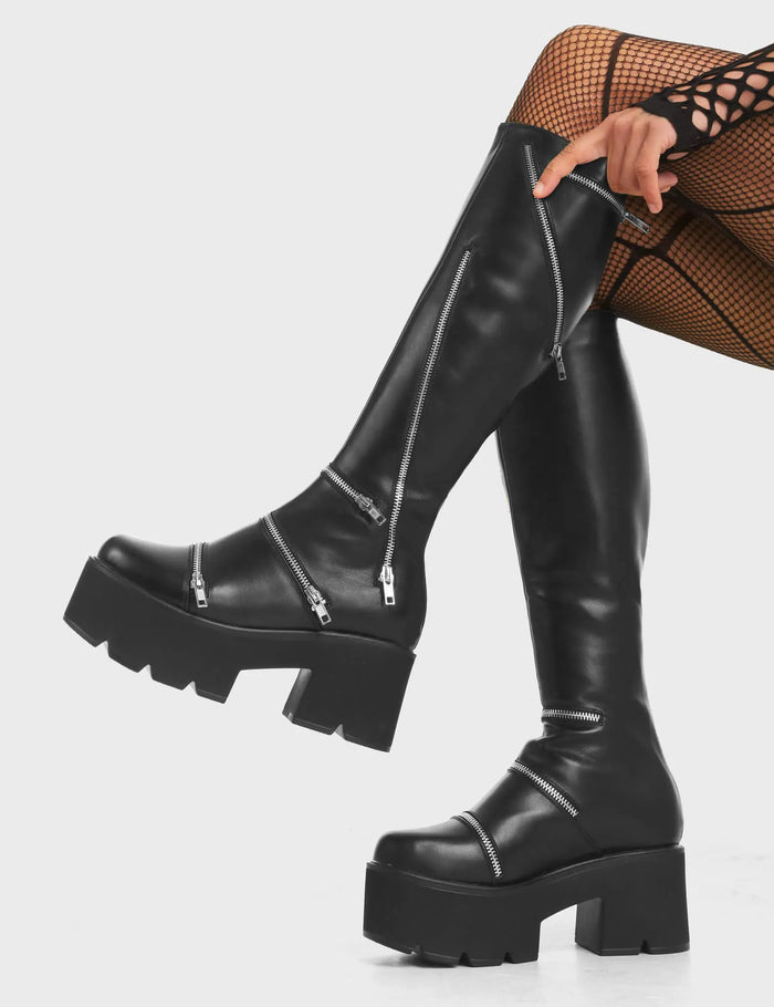 Lamoda Go Figure Chunky Platform Knee High Boots