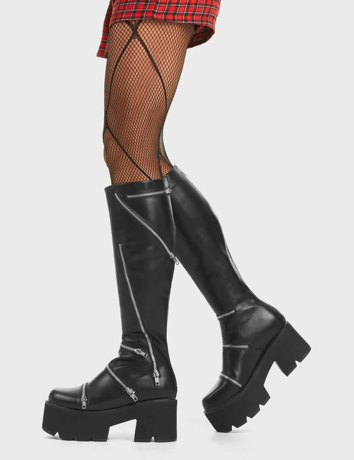 Lamoda Go Figure Chunky Platform Knee High Boots