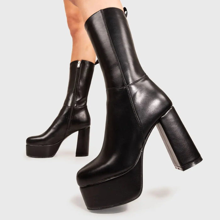 Lamoda Going Under Platform Calf Boots
