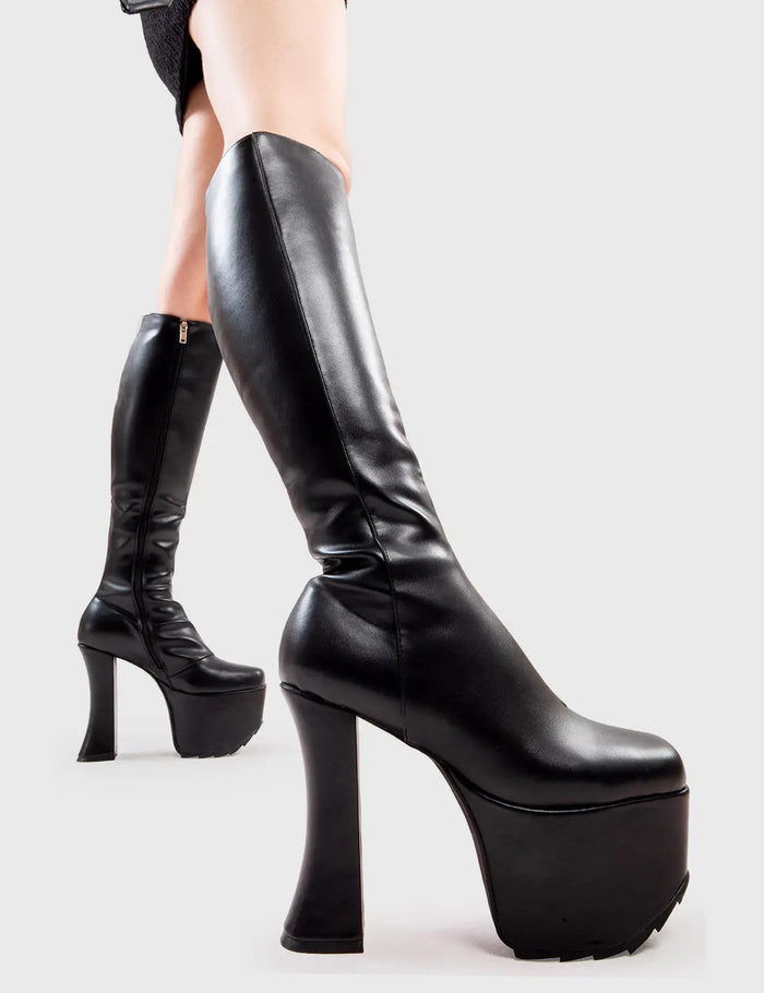 lamoda Goodbye Platform Knee High Boots