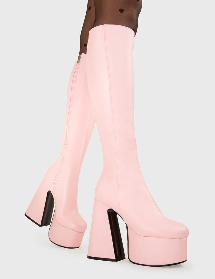 lamoda Hate You Platform Knee High Boots