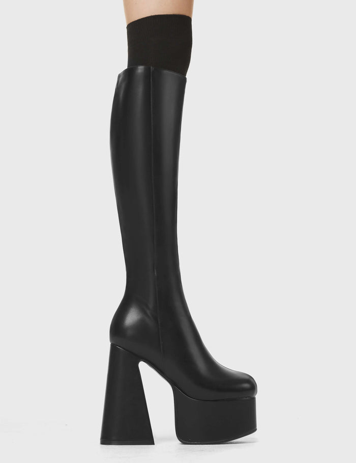lamoda Hate You Platform Knee High Boots
