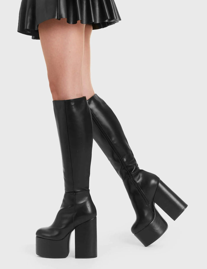 Lamoda Heart Vs Head Platform Knee High Boots