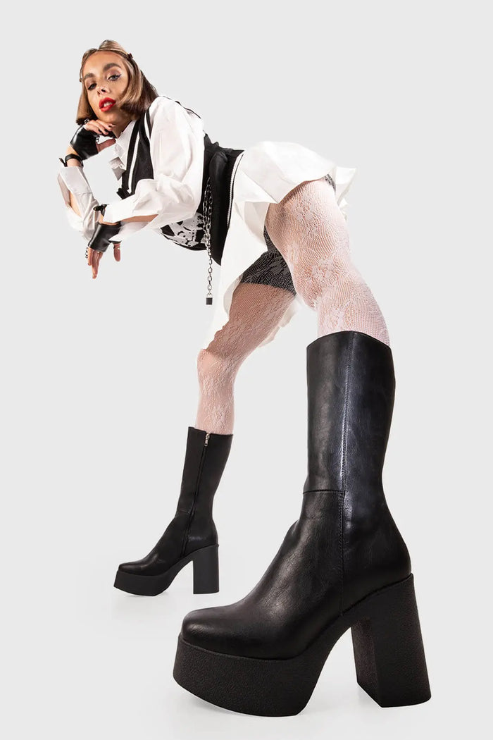 Lamoda Holler Back Platform Calf Boots