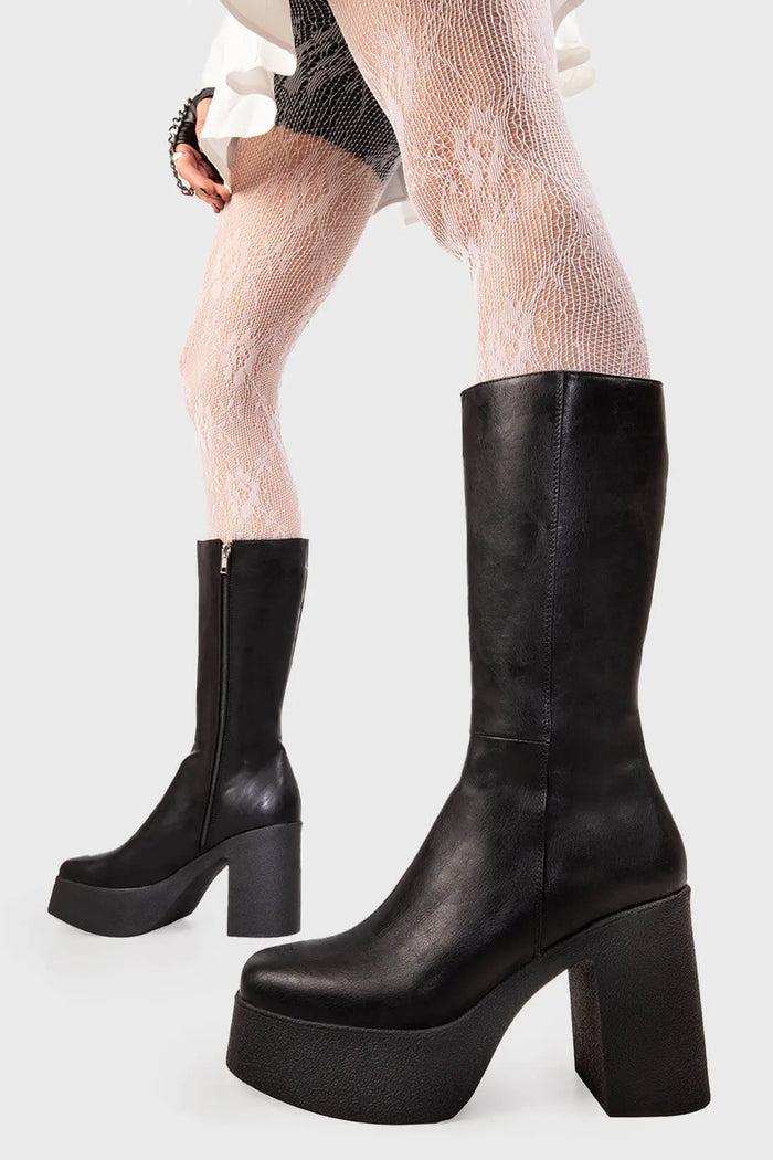 lamoda Holler Back Platform Calf Boots