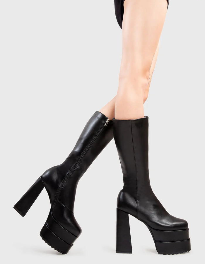 Lamoda Home Wrecker Platform Calf Boots