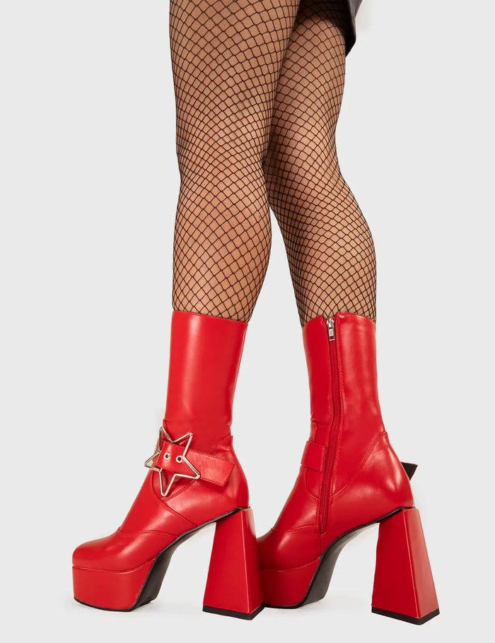 lamoda Hound Dog Platform Ankle Boots