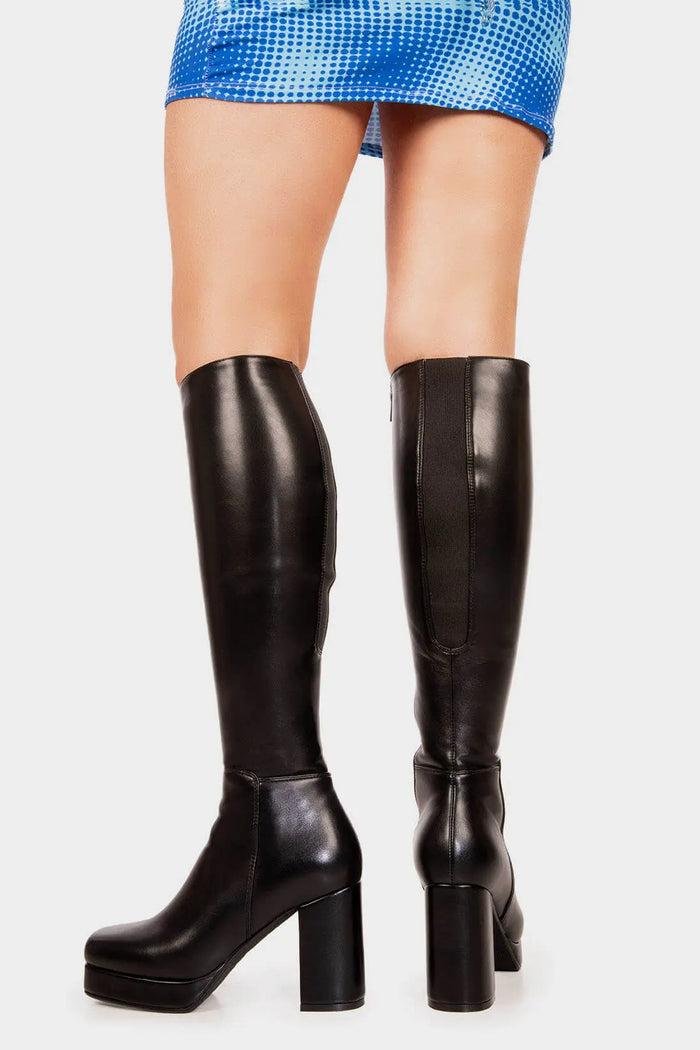 Lamoda Humble Platform Knee High Boots