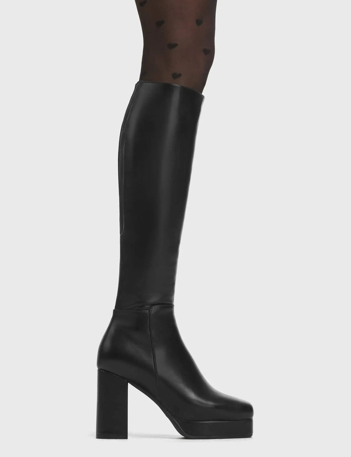 lamoda Humble Platform Knee High Boots