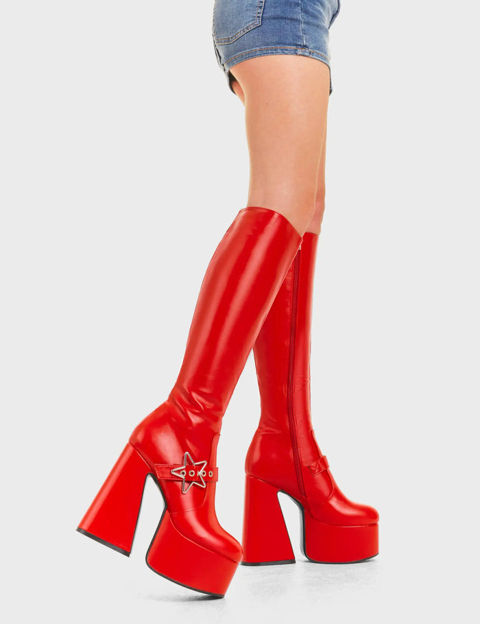 lamoda I'm Your Star Platform Knee High Boots