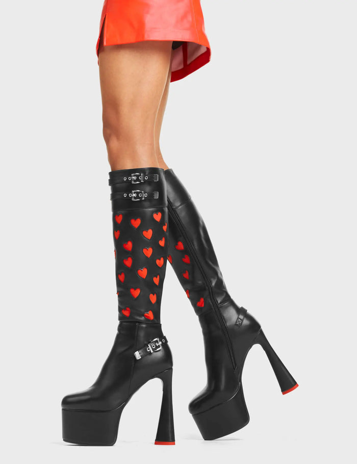 Lamoda Intimate Platform Knee High Boots