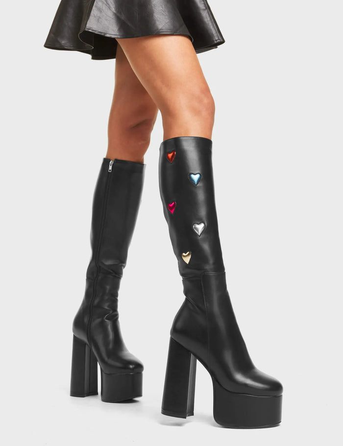 Lamoda Intimate Platform Knee High Boots