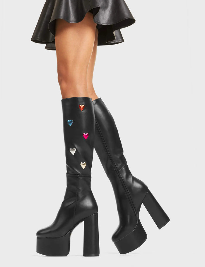 Lamoda Intimate Platform Knee High Boots