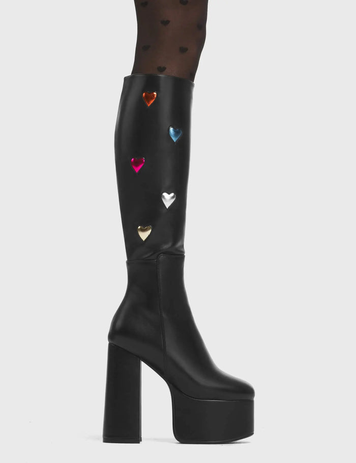 lamoda Intimate Platform Knee High Boots