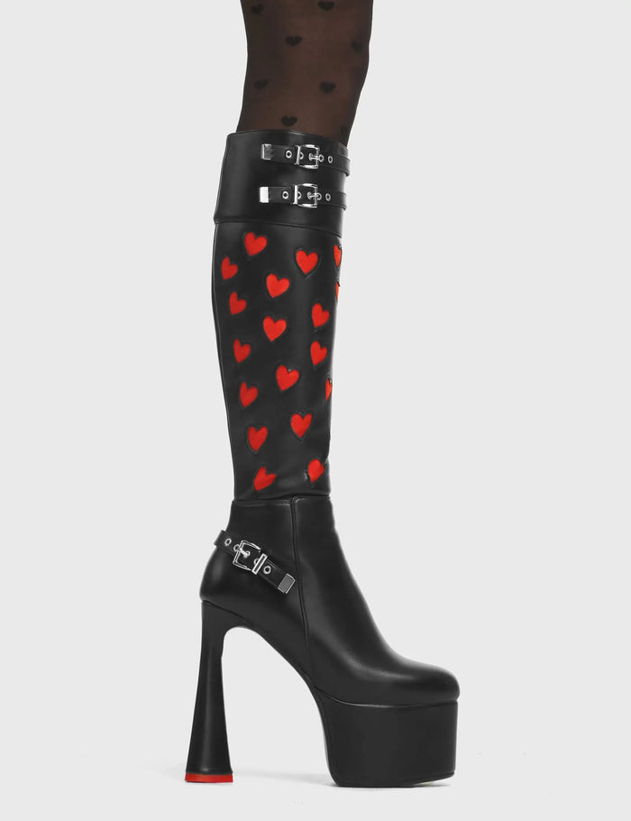 lamoda Intimate Platform Knee High Boots