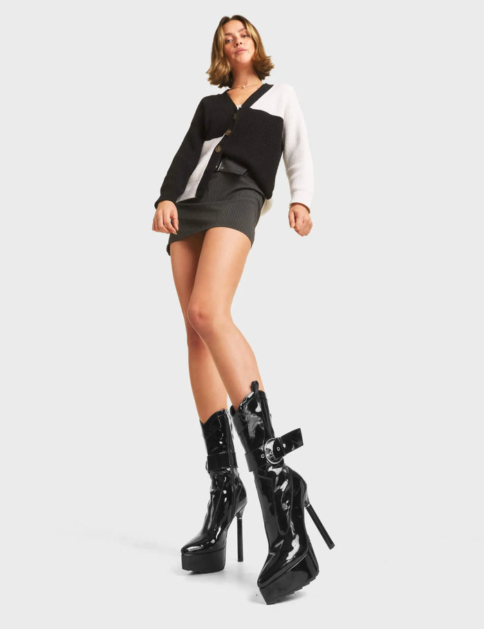 Lamoda Keep Waitin' Western Platform Calf Boots