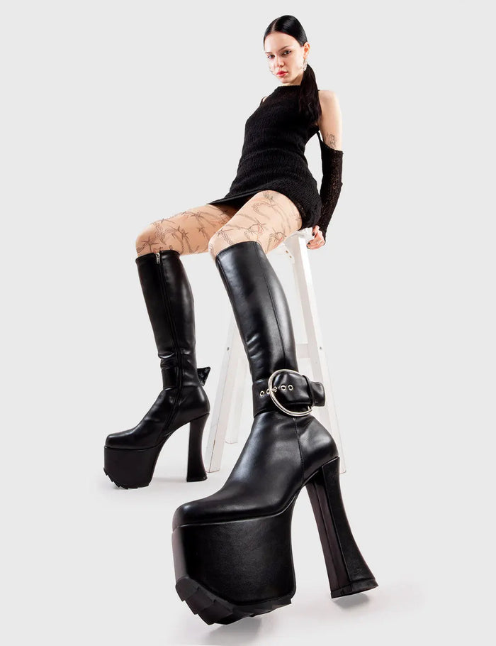 Lamoda Kick Start Platform Knee High Boots