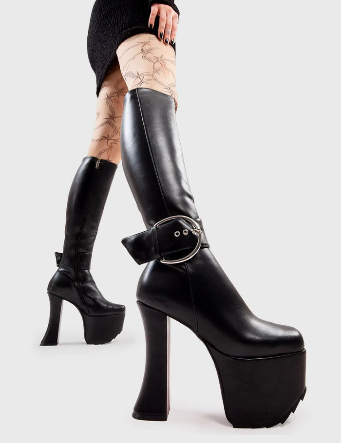 lamoda Kick Start Platform Knee High Boots