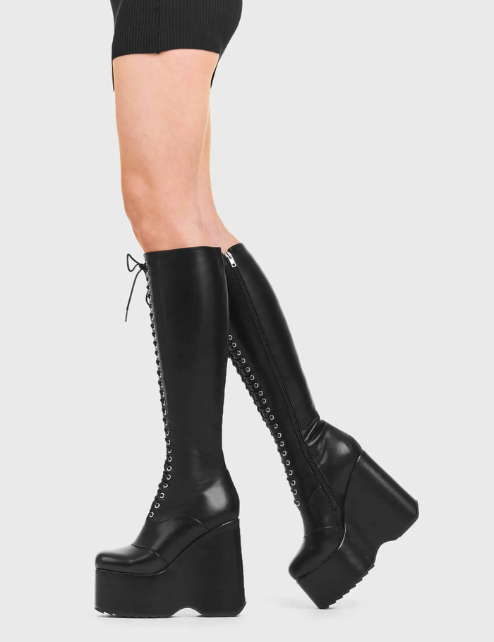 Lamoda Kiss City Chunky Platform Knee High Boots