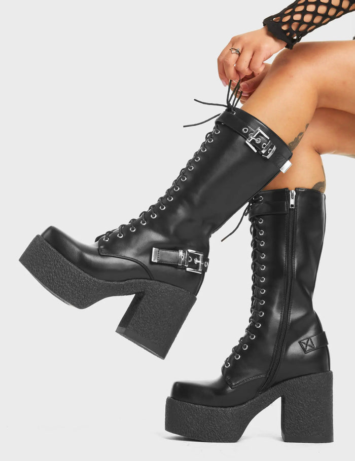 Lamoda Let U Down Platform Calf Boots