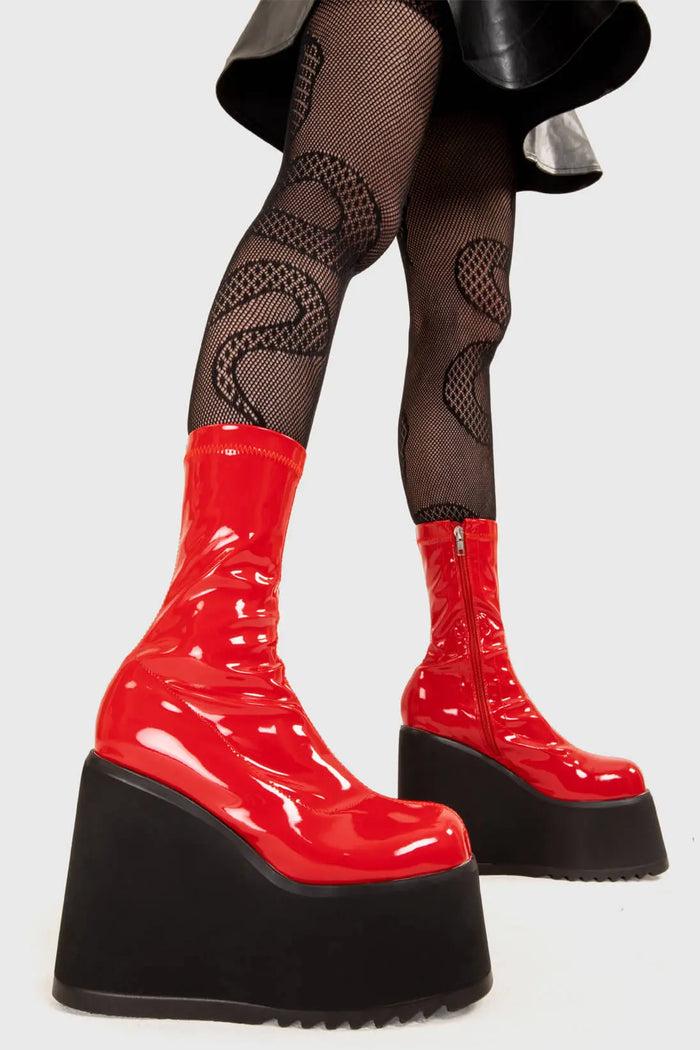 lamoda Lights Out Chunky Platform Ankle Boots