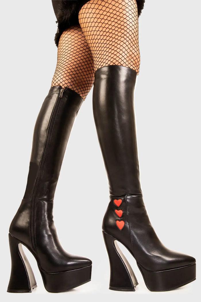 Lamoda Love Potion Platform Knee High Boots