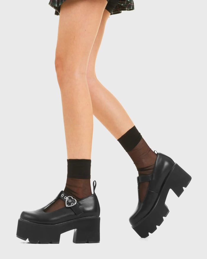 Lamoda Love Story Chunky Mary Jane Shoes
