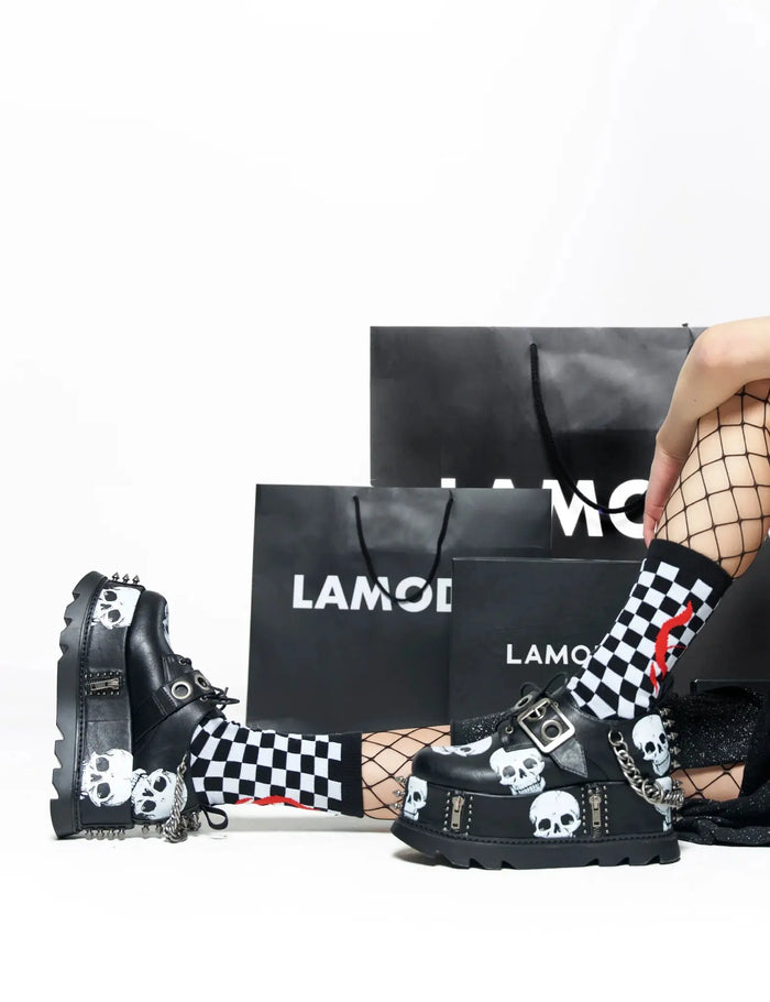 lamoda Maniac Chunky Platform Wedge Shoes