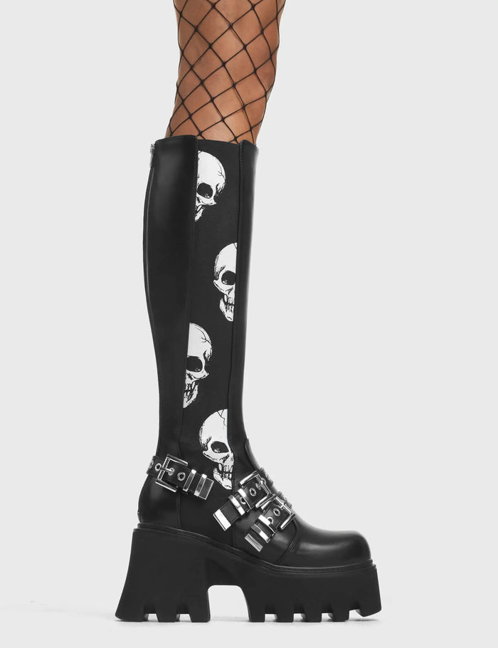 lamoda Mayhem Chunky Platform Knee High Boots