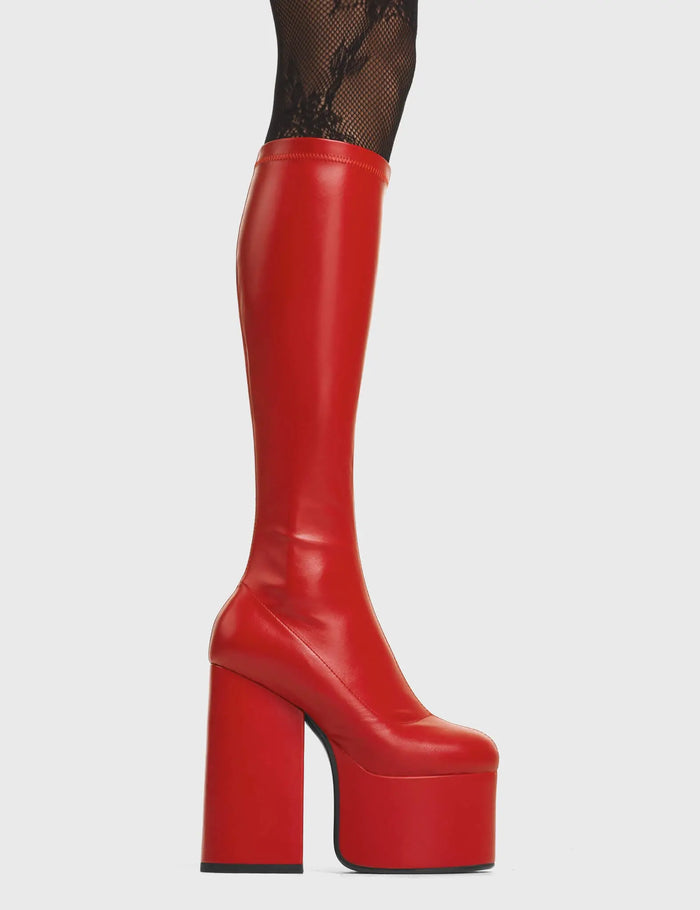 lamoda Messenger Platform Knee High Boots