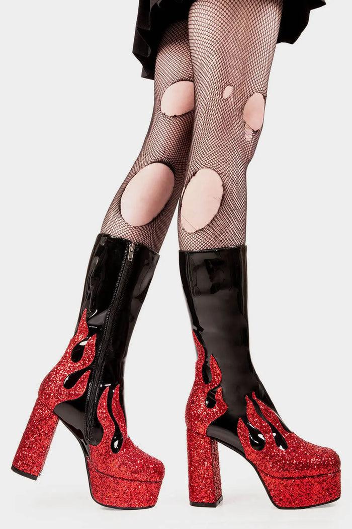 Lamoda Miami Platform Calf Boots