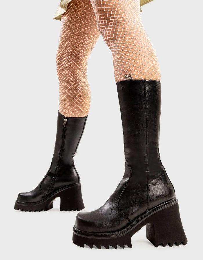 Lamoda Mind Pool Chunky Platform Calf Boots