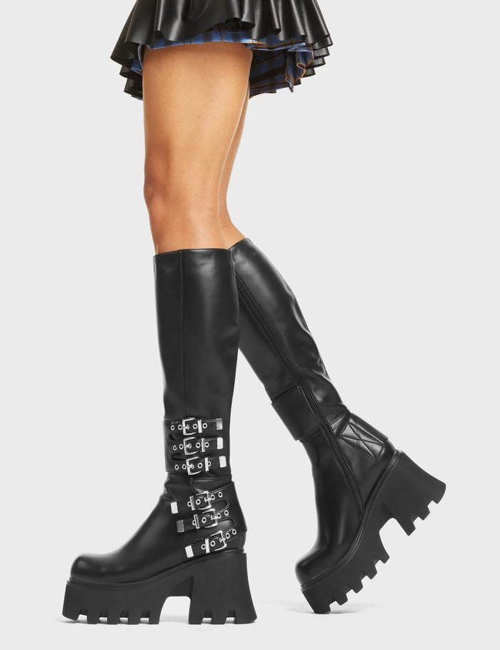 Lamoda My Prince Chunky Platform Knee High Boots