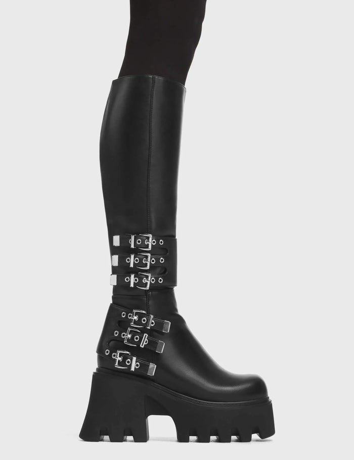 lamoda My Prince Chunky Platform Knee High Boots