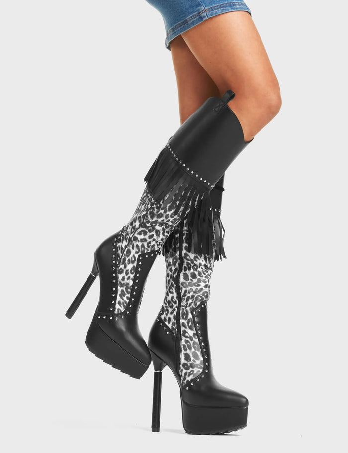 Lamoda My Priority Platform Knee High Boots
