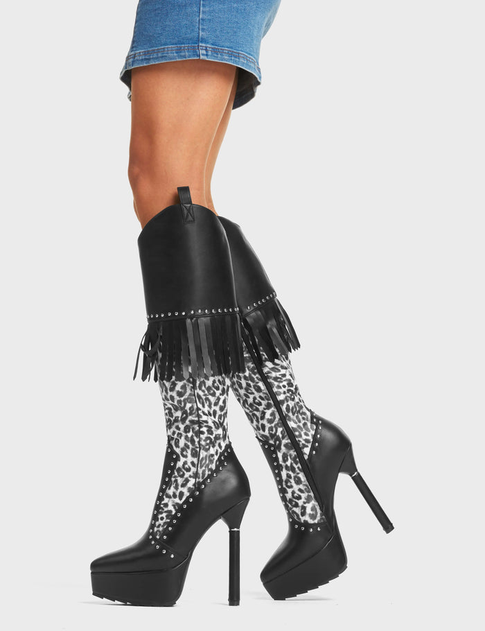 Lamoda My Priority Platform Knee High Boots