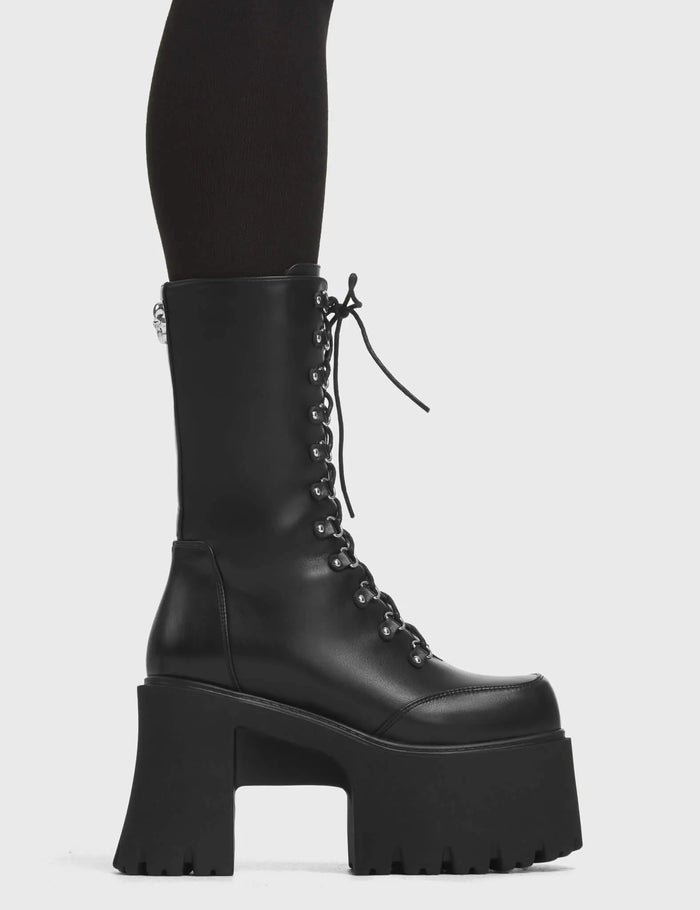 lamoda Need You Chunky Platform Calf Boots