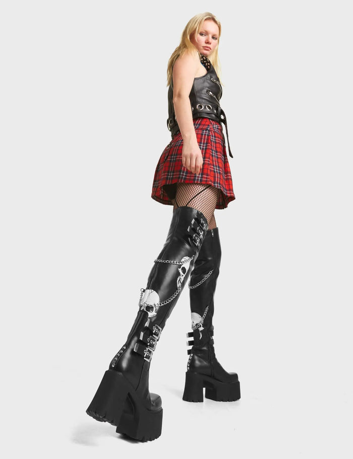 Lamoda Nemesis Chunky Platform Thigh High Boots