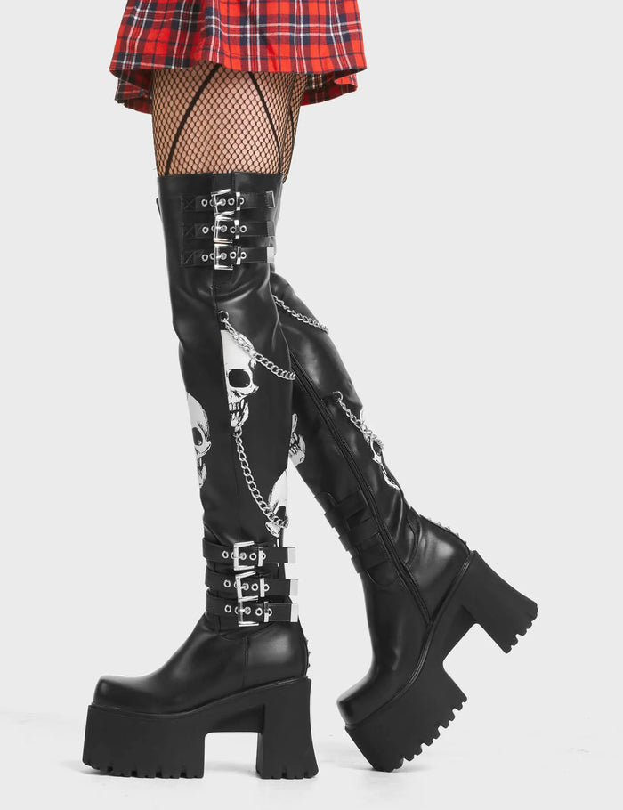 Lamoda Nemesis Chunky Platform Thigh High Boots