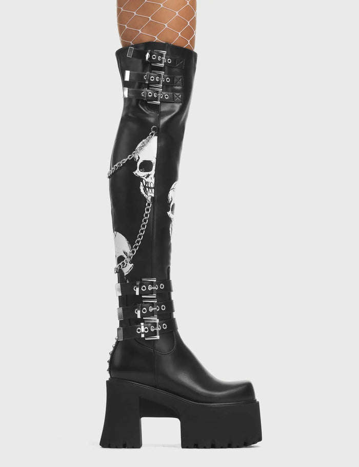 lamoda Nemesis Chunky Platform Thigh High Boots