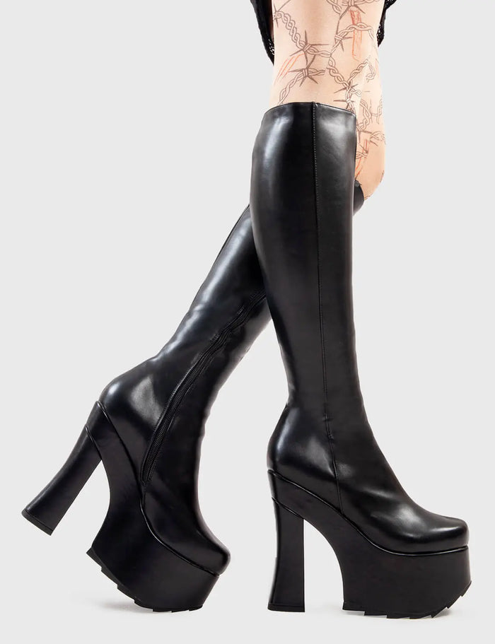 Lamoda Night Vision Platform Knee High Boots