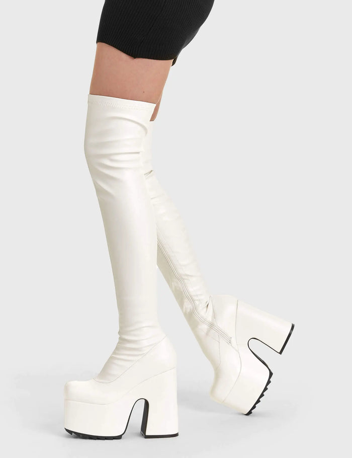 Lamoda Not Ready Chunky Platform Thigh High Boots